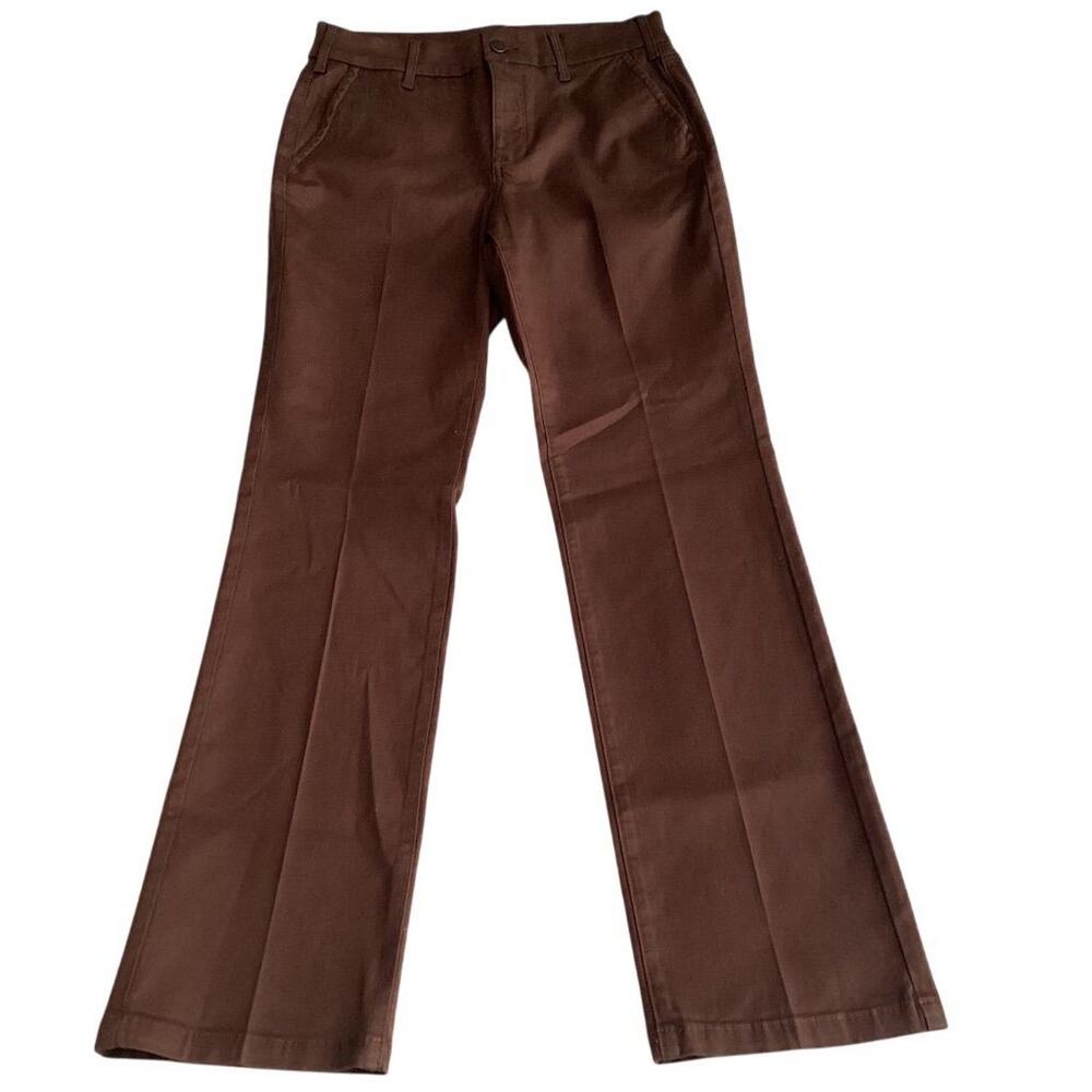 NYDJ Women's Brown Dress Pants Size 6 Slim Fit Lift Tuck Technology